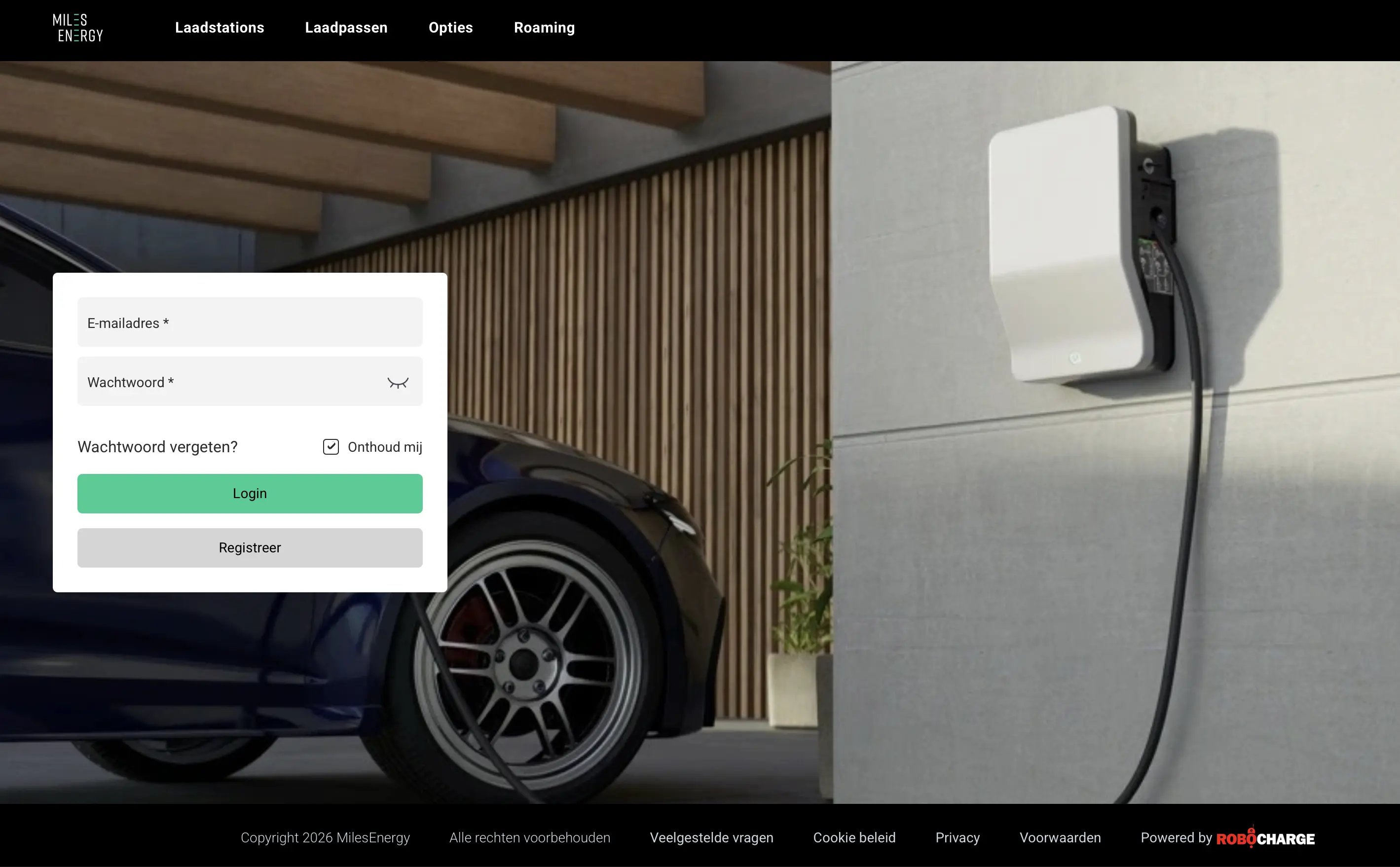 Koppelen RoboCharge-platform tijdens installatie