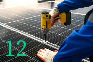 Verwijderen 12 zonnepanelen plat dak incl. onderconstructie